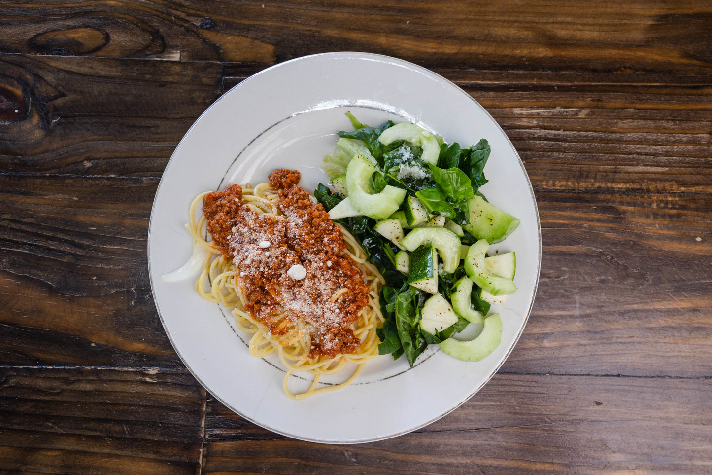 Spaguetti en salsa roja